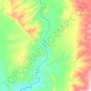 Río Amblayo topographic map, elevation, terrain