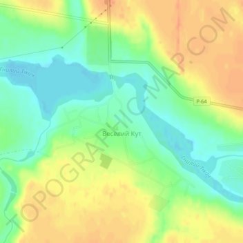 Veselyi Kut topographic map, elevation, terrain