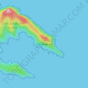 Chacachacare topographic map, elevation, terrain