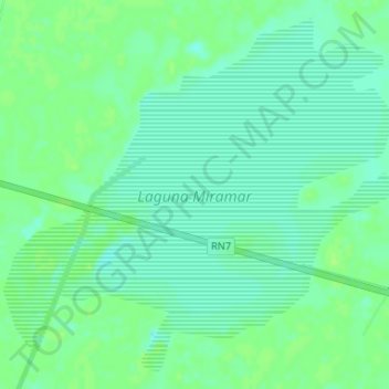 Laguna Miramar topographic map, elevation, terrain