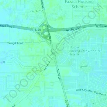 Adda Plot Chowk topographic map, elevation, terrain