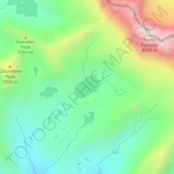 Barrett Lakes topographic map, elevation, terrain