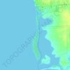Playa Combate topographic map, elevation, terrain