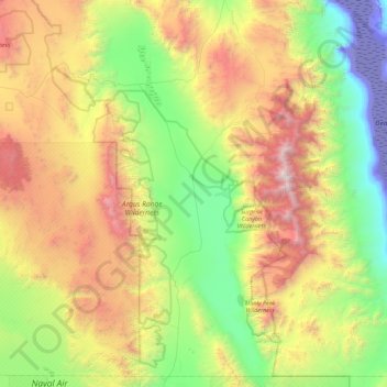Panamint Valley topographic map, elevation, terrain
