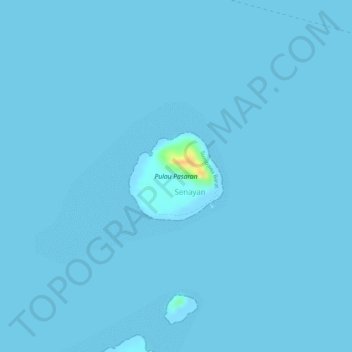 Pulau Pasaran topographic map, elevation, terrain