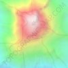 Nevado Sajama topographic map, elevation, terrain