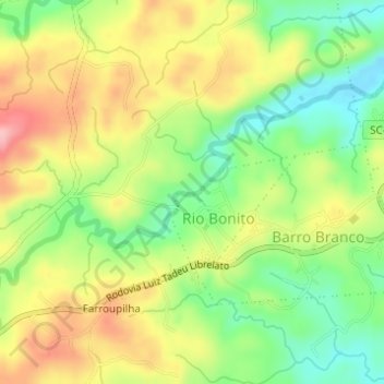 Rio Bonito topographic map, elevation, terrain