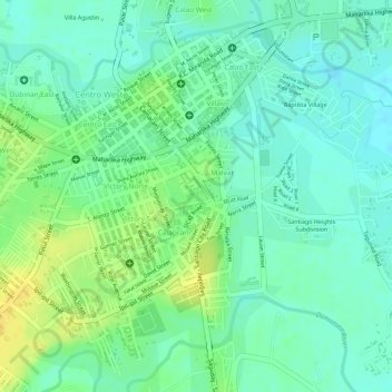 Santiago City Children's Park topographic map, elevation, terrain