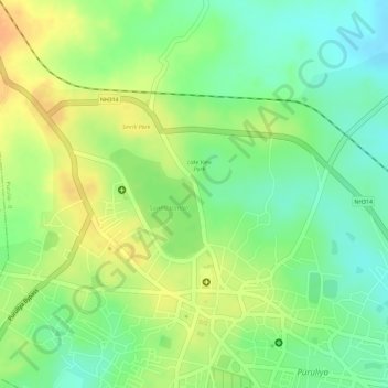 Dinosaur Park topographic map, elevation, terrain