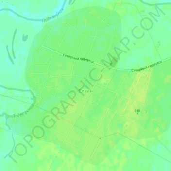 Ёлкин topographic map, elevation, terrain