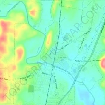 Trion topographic map, elevation, terrain