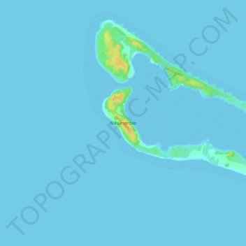 Nikumaroro topographic map, elevation, terrain