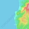ANZAC Cove topographic map, elevation, terrain