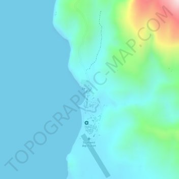 River topographic map, elevation, terrain