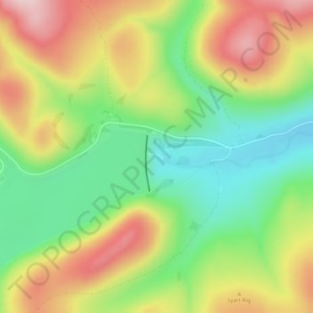 Megget Water topographic map, elevation, terrain