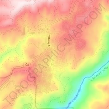 Dorrington topographic map, elevation, terrain