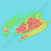 Pie Island topographic map, elevation, terrain