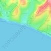 Saltdean beach topographic map, elevation, terrain