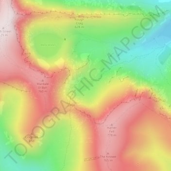 Small Water topographic map, elevation, terrain