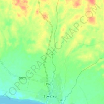 Baso topographic map, elevation, terrain