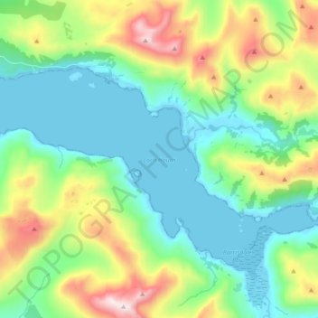 Loch Hourn topographic map, elevation, terrain