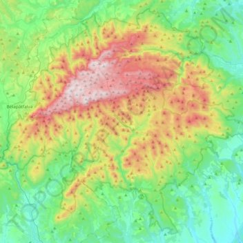 Bükk topographic map, elevation, terrain