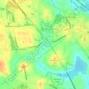 Kapland Land/Teak Sherman Park topographic map, elevation, terrain