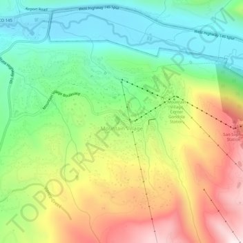 Mountain Village topographic map, elevation, terrain