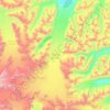 Tazlina Glacier topographic map, elevation, terrain