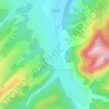 Alba topographic map, elevation, terrain