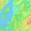 Rothesay topographic map, elevation, terrain