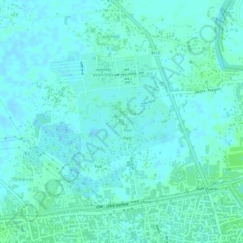 Paiti Pond topographic map, elevation, terrain