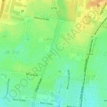 Balmain Court Park topographic map, elevation, terrain