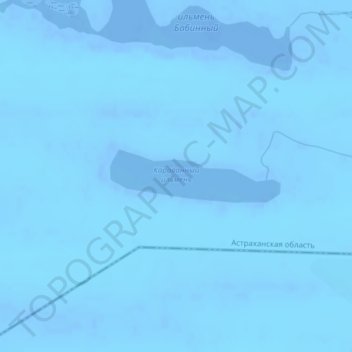 Караванный ильмень topographic map, elevation, terrain