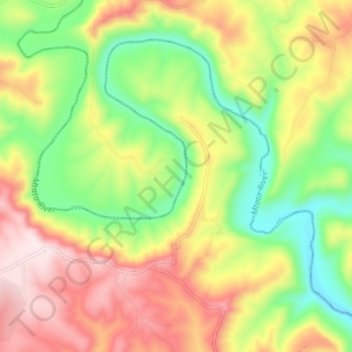 Nyandeni Local Municipality topographic map, elevation, terrain