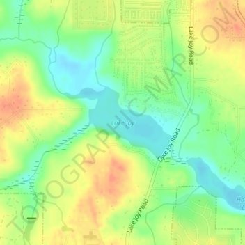 Lake Joy topographic map, elevation, terrain