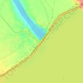 Bargi Dam topographic map, elevation, terrain