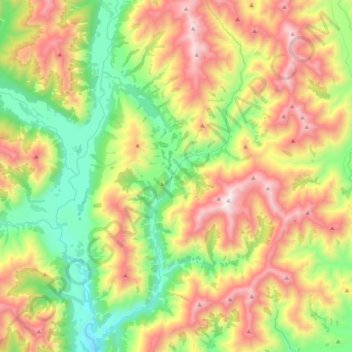 Stanley River topographic map, elevation, terrain