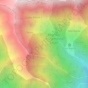 Braj topographic map, elevation, terrain