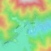 小河内ダム topographic map, elevation, terrain