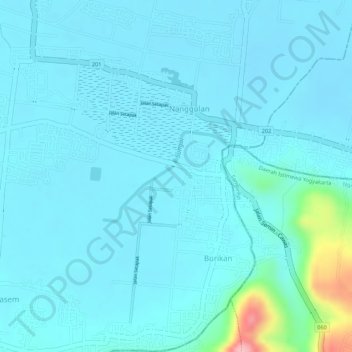 Sungai topographic map, elevation, terrain