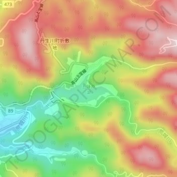 五味原湖 topographic map, elevation, terrain
