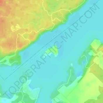 Sand Island topographic map, elevation, terrain