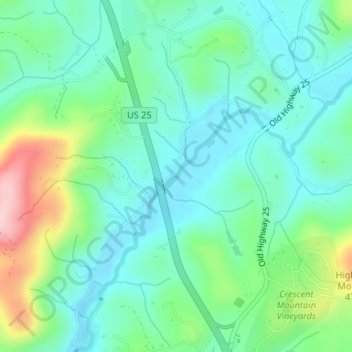 North Saluda River topographic map, elevation, terrain