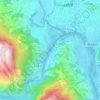 Seti River topographic map, elevation, terrain