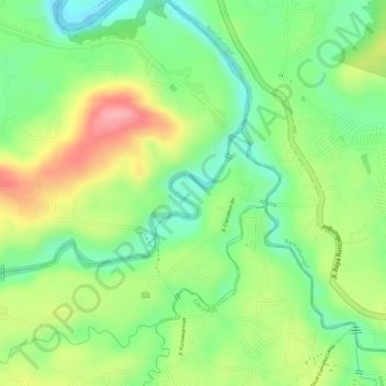 Cianten topographic map, elevation, terrain