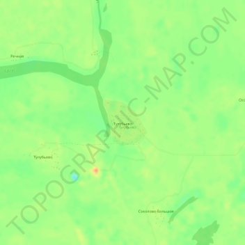 Тулубьево topographic map, elevation, terrain