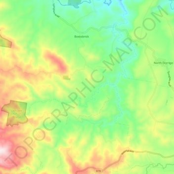 Little Murray River topographic map, elevation, terrain