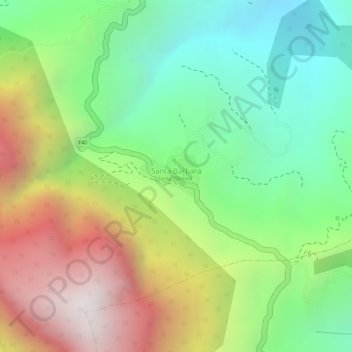 Santa Barbara topographic map, elevation, terrain