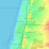 Nahariya topographic map, elevation, terrain